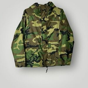 Tennier Industries Camouflage Cold Weather Parka With Hood Lined Pockets M Short
